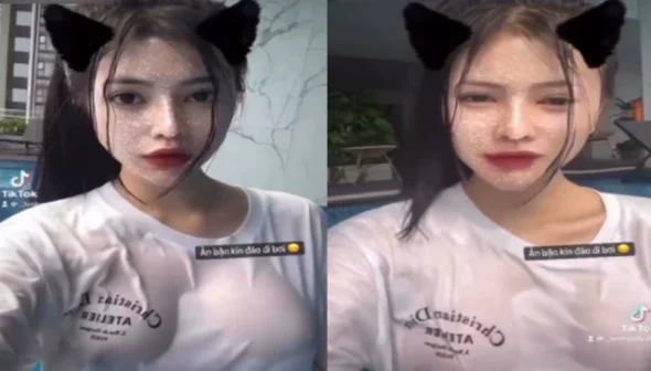 Uyên Nhi vòng 1 căng tròn và quả quần chip xẻ cánh bướm